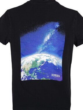 Hollister California T Shirt Mens Size Small Black Globe Earth Planet